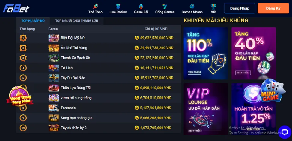 Thưởng nạp lại hàng ngày MK88